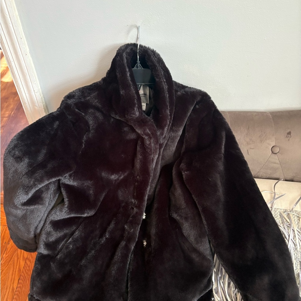 Urban Republic Black Faux Fur Kids Coat